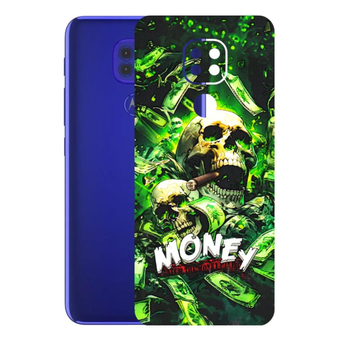 Motorola Phone Skins (All Models) - Skull Money - 3D Embossed Finish (L-303) Motorola Moto G9
