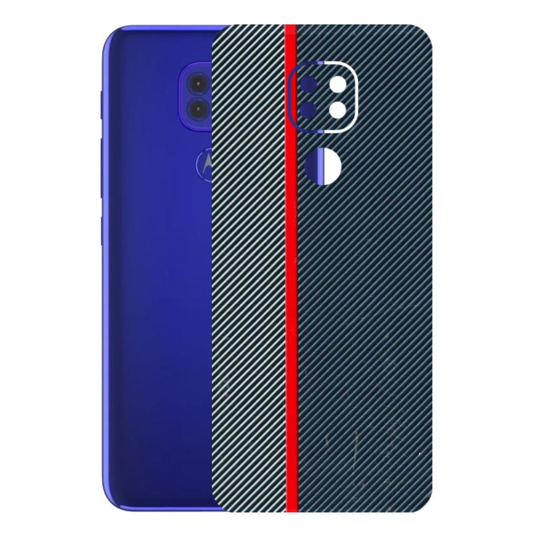 Motorola Phone Skins (All Models) - Blue Sober Lines - 3D Embossed Finish (L-305) Motorola Moto G9