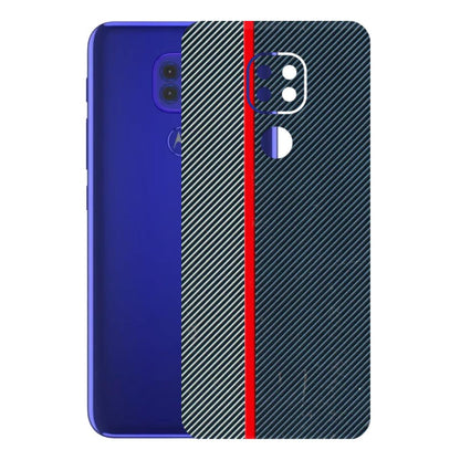 Motorola Phone Skins (All Models) - Blue Sober Lines - 3D Embossed Finish (L-305) Motorola Moto G9