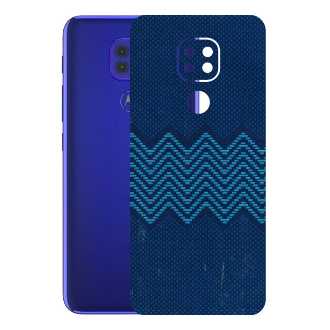 Motorola Phone Skins (All Models) - Blue Sober Waves - 3D Embossed Finish (L-306) Motorola Moto G9