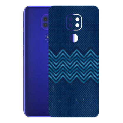 Motorola Phone Skins (All Models) - Blue Sober Waves - 3D Embossed Finish (L-306) Motorola Moto G9
