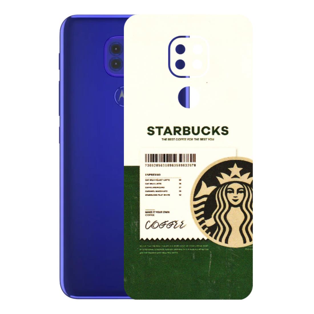 Motorola Phone Skins (All Models) - Starbucks Barcode - 3D Embossed Finish (L-308) Motorola Moto G9