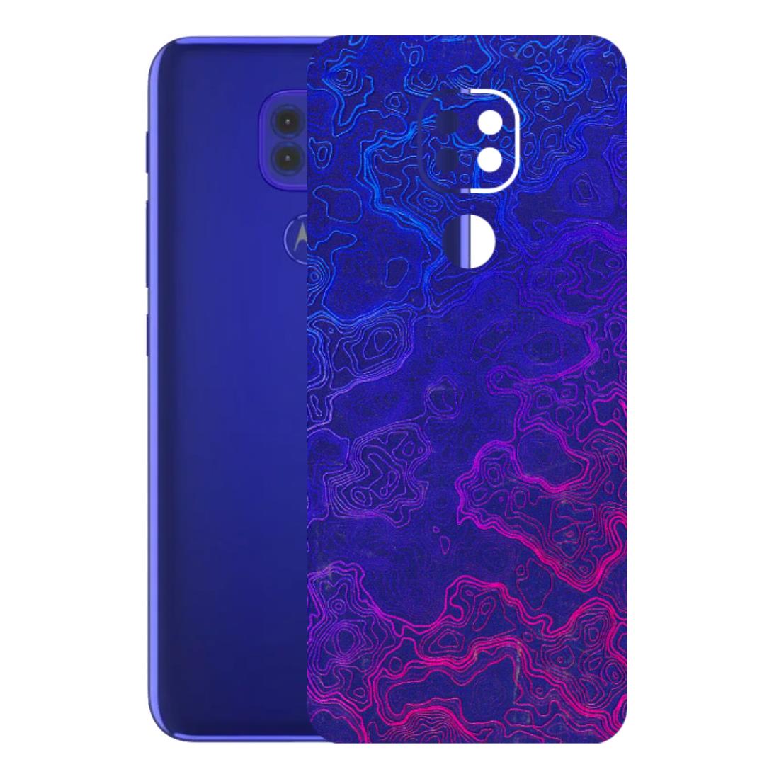 Motorola Phone Skins (All Models) - Purple Ripples Swirl - 3D Embossed Finish (L-314) Motorola Moto G9