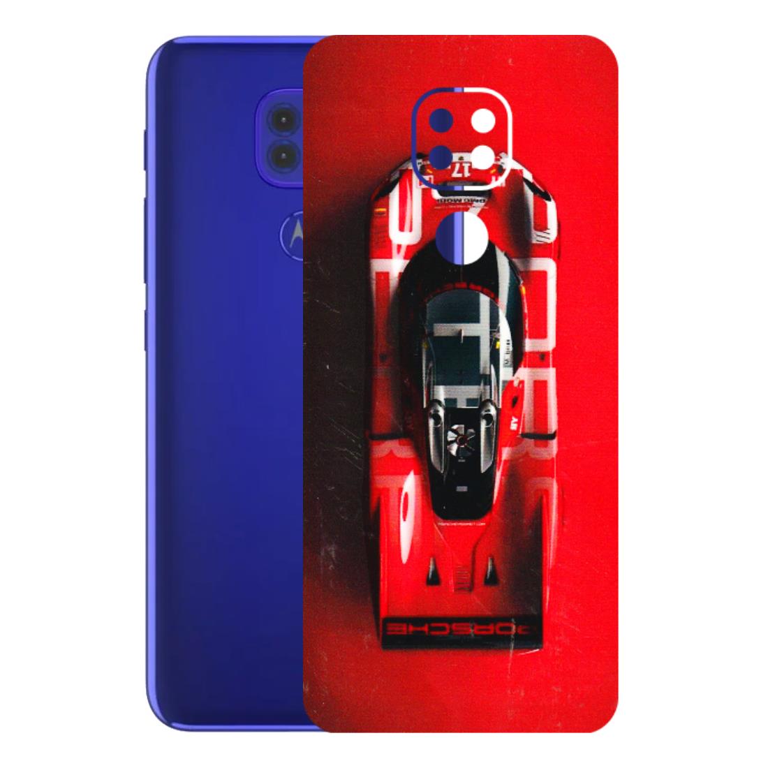 Motorola Phone Skins (All Models) - Red Porsche Car Logo - 3D Embossed Finish (L-315) Motorola Moto G9