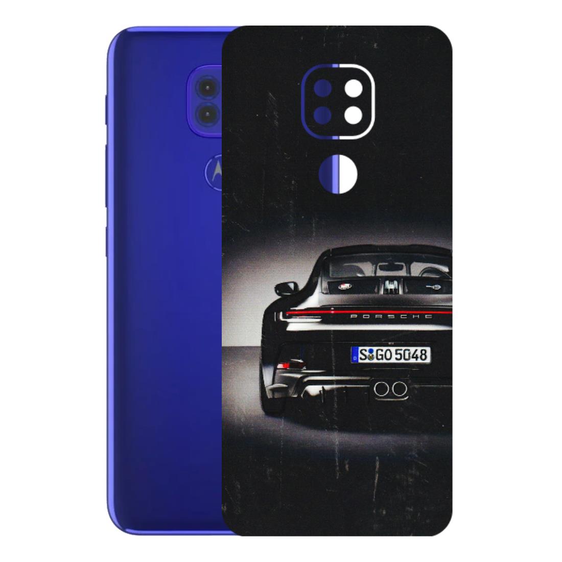 Motorola Phone Skins (All Models) - New Black Porsche GT3 - 3D Embossed Finish (L-327) Motorola Moto G9