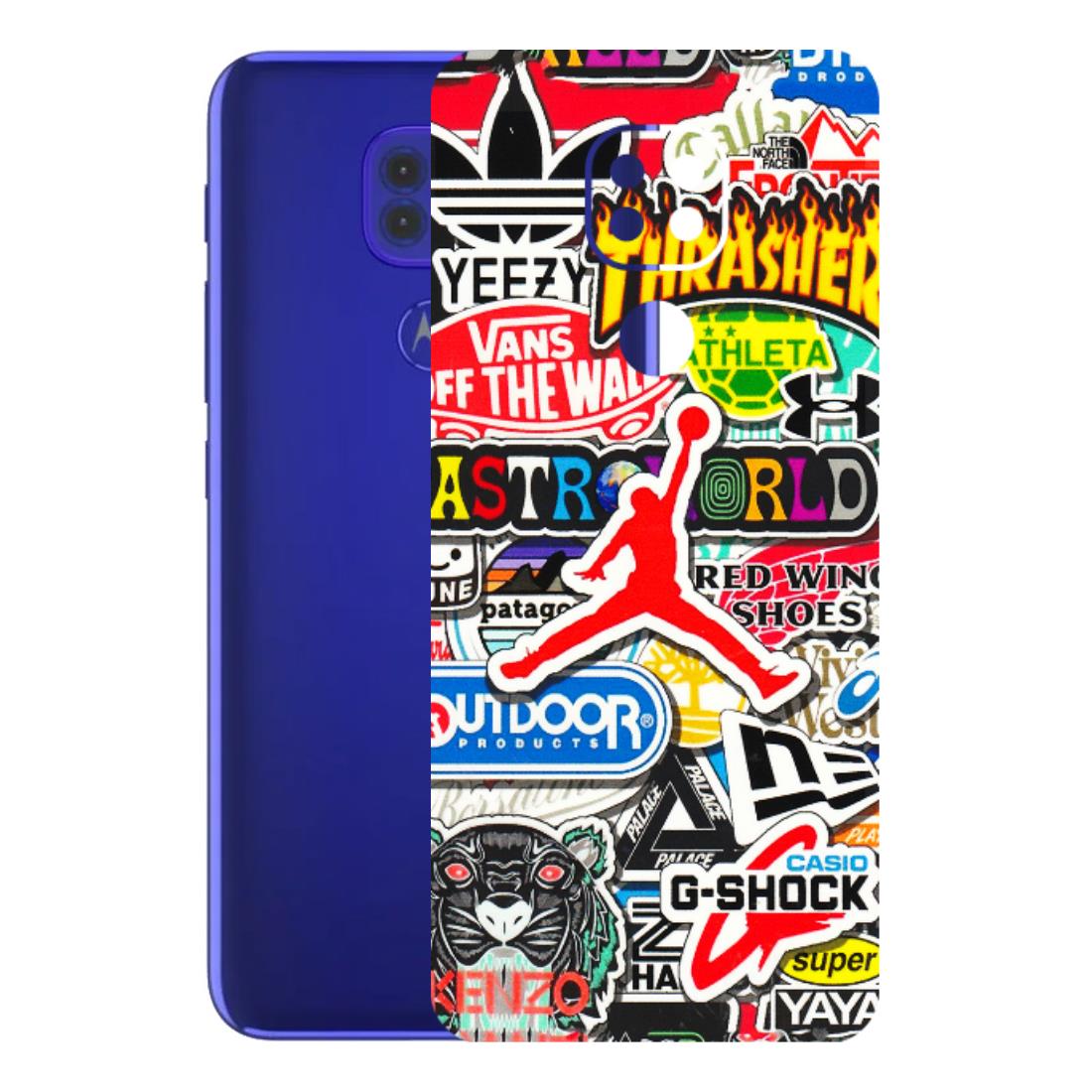Motorola Phone Skins (All Models) - Multi Brands Sticker Graffiti - 3D Embossed Finish (L-37) Motorola Moto G9