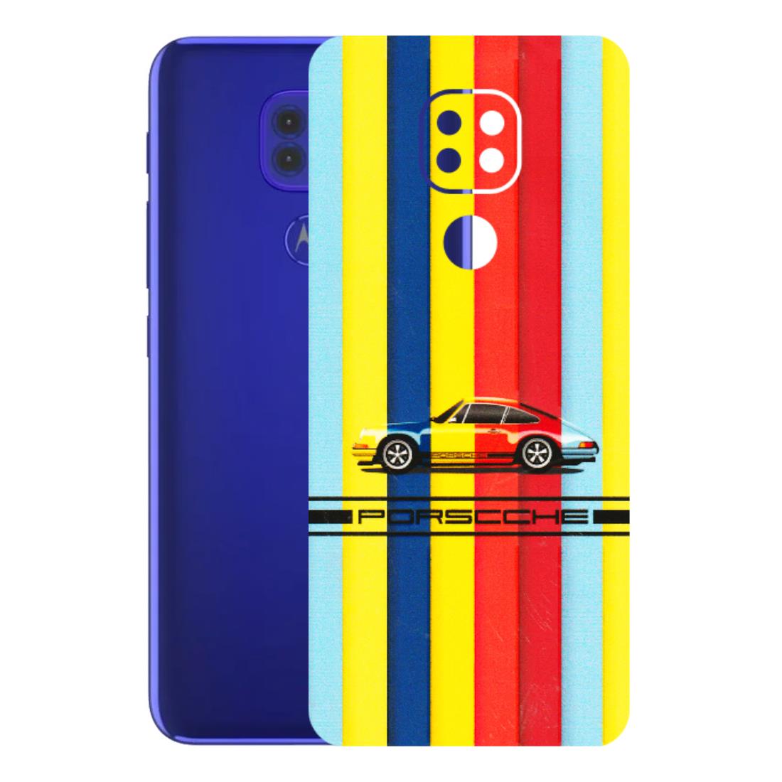 Motorola Phone Skins (All Models) - Multicolour Porche - 3D Embossed Finish (L-39) Motorola Moto G9