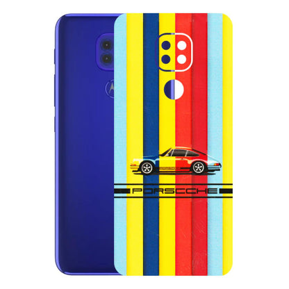 Motorola Phone Skins (All Models) - Multicolour Porche - 3D Embossed Finish (L-39) Motorola Moto G9
