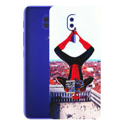 Motorola Phone Skins (All Models) - Spiderman Hanging - 3D Embossed Finish (L-53) Motorola Moto G9