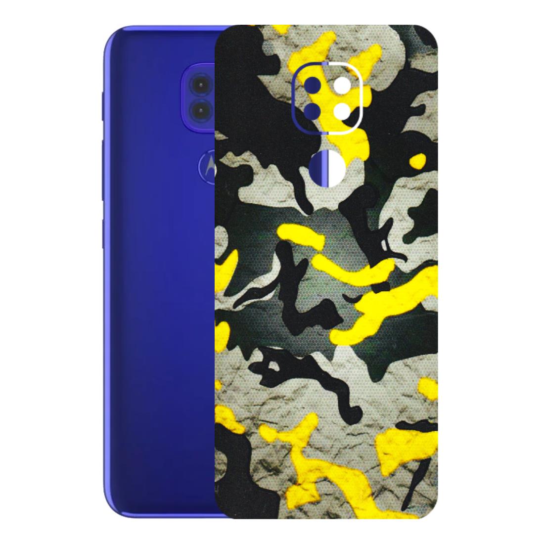 Motorola Phone Skins (All Models) - Yellow Camouflage - 3D Embossed Finish (L-61) Motorola Moto G9