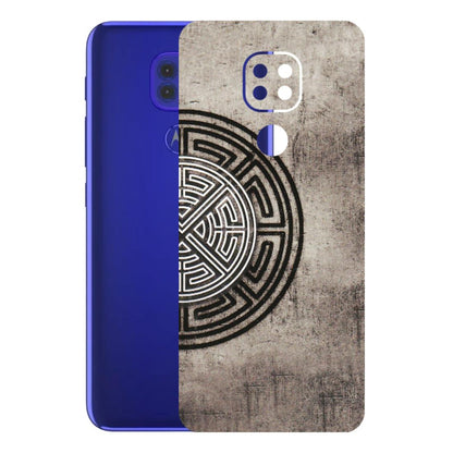 Motorola Phone Skins (All Models) - Mysterious Circular Design - 3D Embossed Finish (L-63) Motorola Moto G9