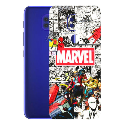 Motorola Phone Skins (All Models) - Marvel Colorful Comic - 3D Embossed Finish (L-64) Motorola Moto G9