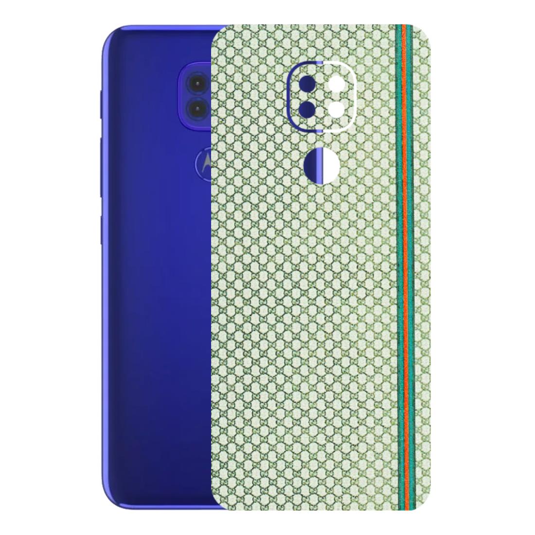Motorola Phone Skins (All Models) - Gucci Fabric Pattern - 3D Embossed Finish (L-73) Motorola Moto G9