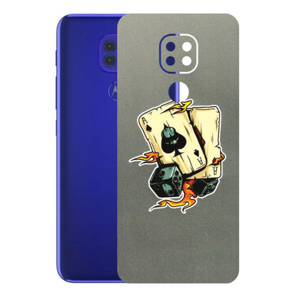 Motorola Phone Skins (All Models) - Grey Cards Of Ace - 3D Embossed Finish (L-77) Motorola Moto G9