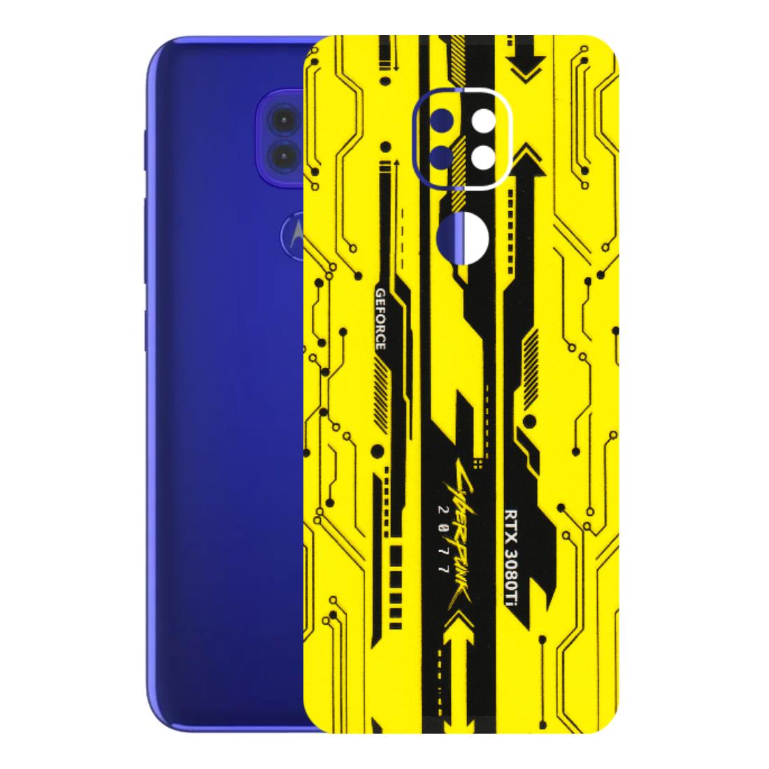 Motorola Phone Skins (All Models) - Yellow Cyberpunk - 3D Embossed Finish (L-93) Motorola Moto G9