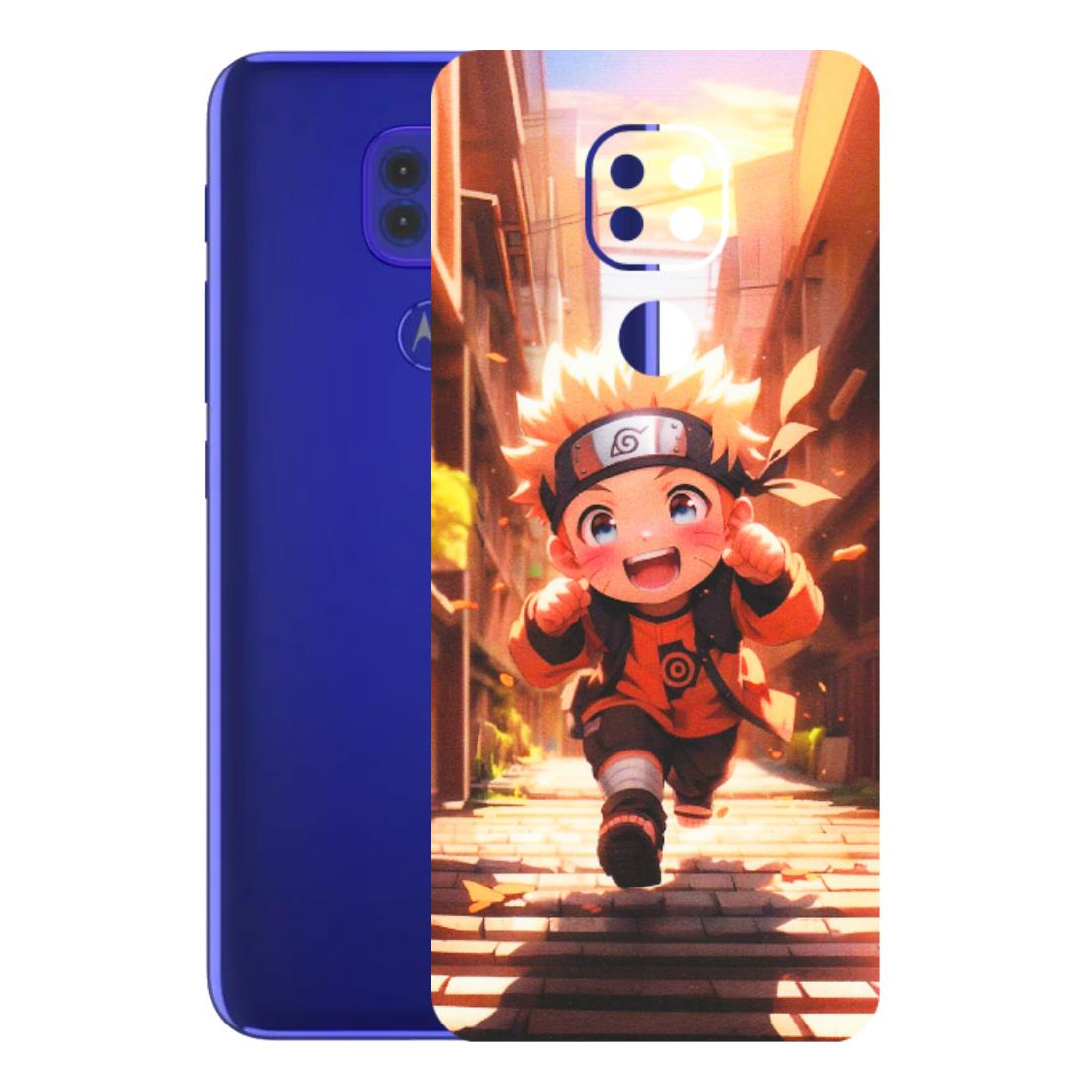 Motorola Phone Skins (All Models) - Naruto Cute Toon Running - Matte Finish (M-04) Motorola Moto G9
