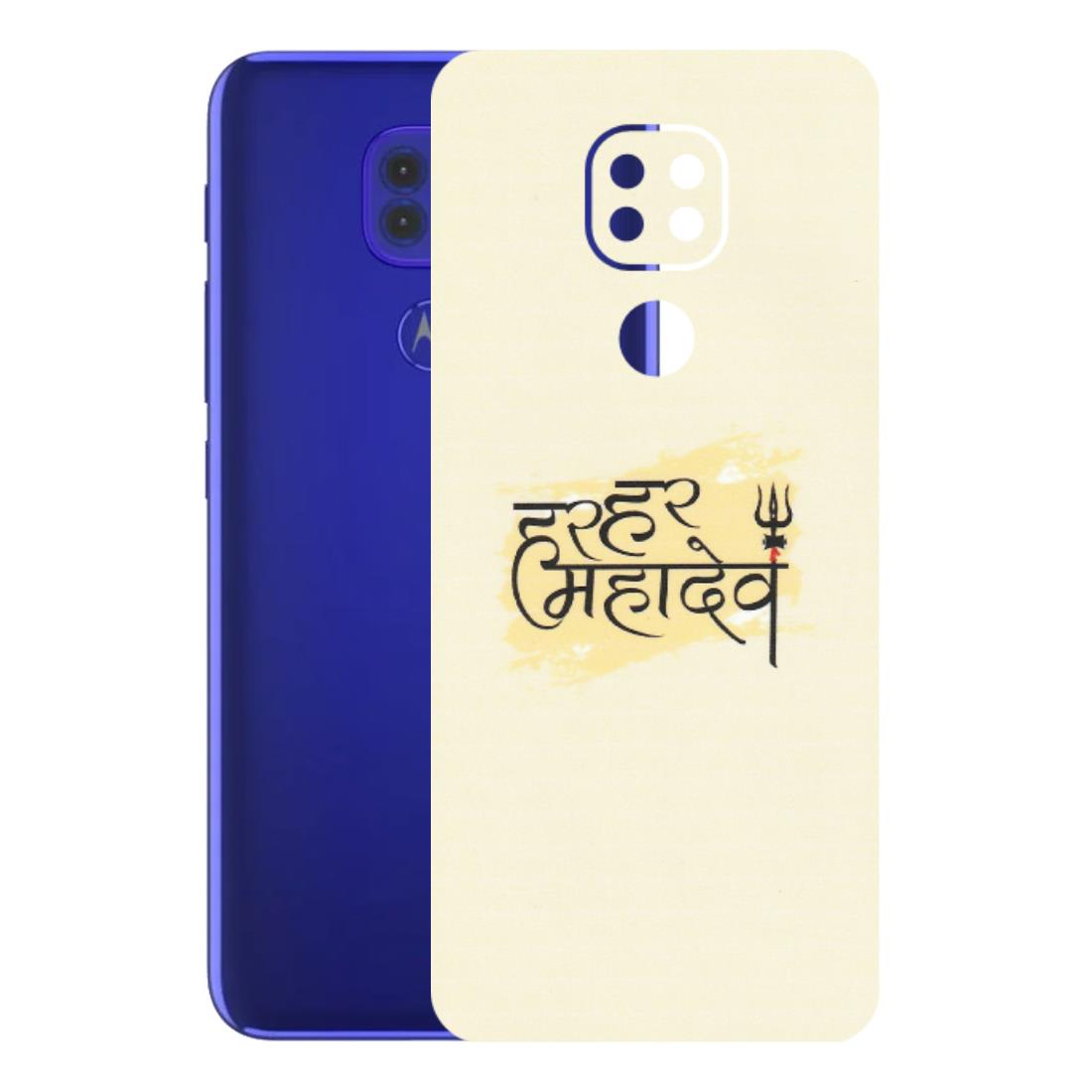 Motorola Phone Skins (All Models) - Har Har Mahadev - Matte Finish (M-10) Motorola Moto G9