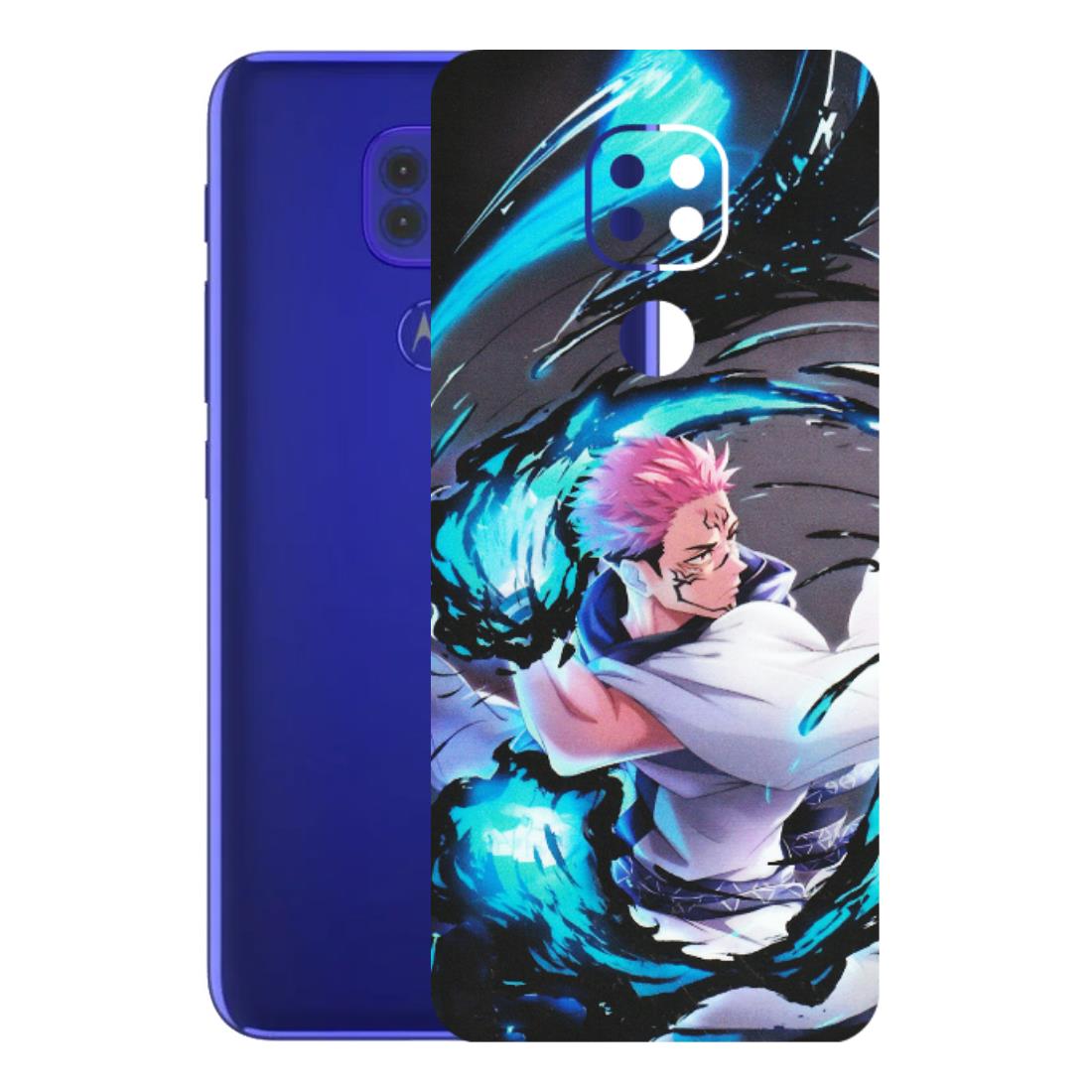 Motorola Phone Skins (All Models) - New Jujutsu Kaisen Grey Blue Anime - Matte Finish (M-127) Motorola Moto G9