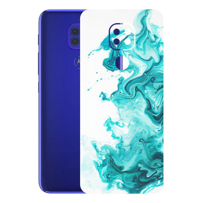 Motorola Phone Skins (All Models) - Sky Blue Abstract Colour - Matte Finish (M-146) Motorola Moto G9