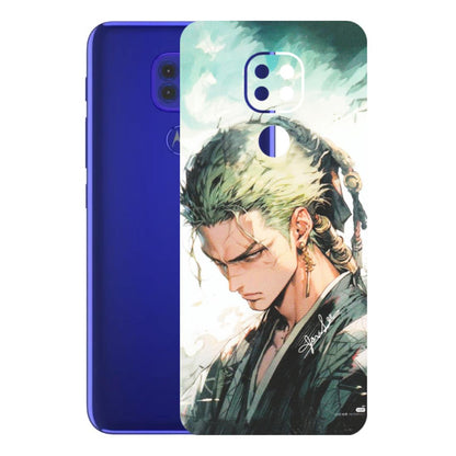 Motorola Phone Skins (All Models) - Pirate Hunter One Piece Anime - Matte Finish (M-157) Motorola Moto G9