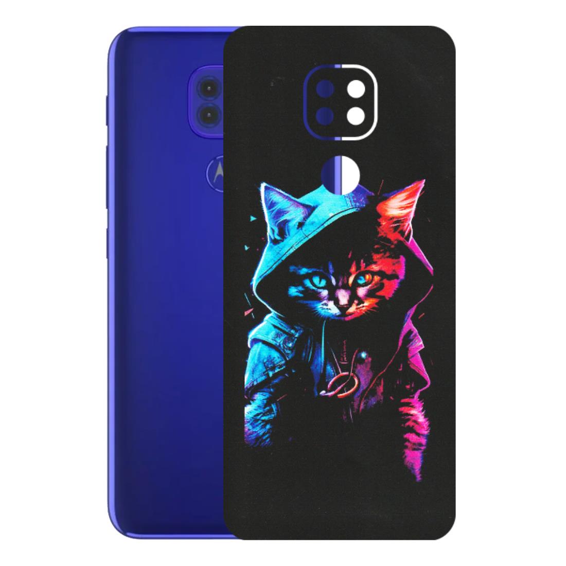 Motorola Phone Skins (All Models) - Cyberpunk Cat - Matte Finish (M-45) Motorola Moto G9