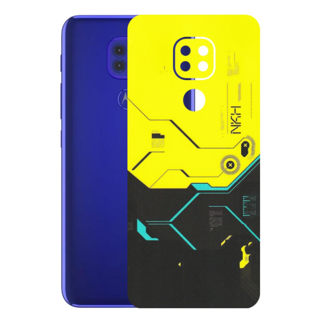 Motorola Phone Skins (All Models) - Black Yellow Technica - Matte Finish (M-53) Motorola Moto G9