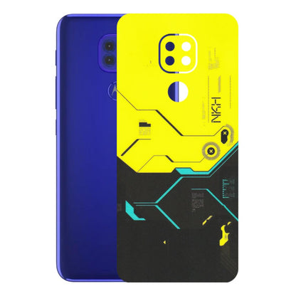 Motorola Phone Skins (All Models) - Black Yellow Technica - Matte Finish (M-53) Motorola Moto G9
