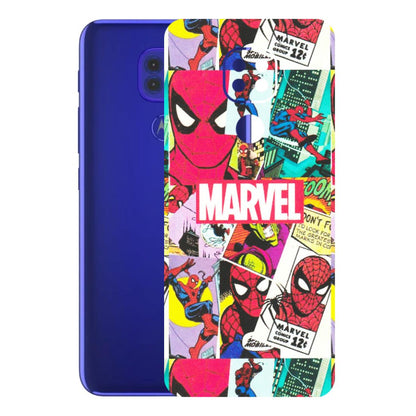 Motorola Phone Skins (All Models) - Marvel Comic Spiderman Grafitti - Matte Finish (M-72) Motorola Moto G9