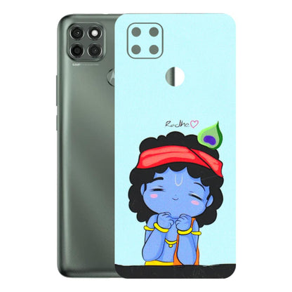 Motorola Phone Skins (All Models) - Radhe Radhe Cute Toon - 3D Embossed Finish (L-05) Motorola Moto G9 Power