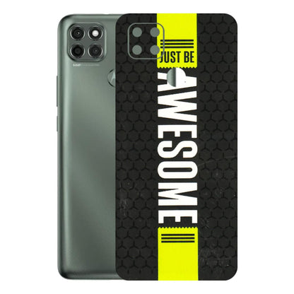 Motorola Phone Skins (All Models) - Just Be Awesome - 3D Embossed Finish (L-101) Motorola Moto G9 Power