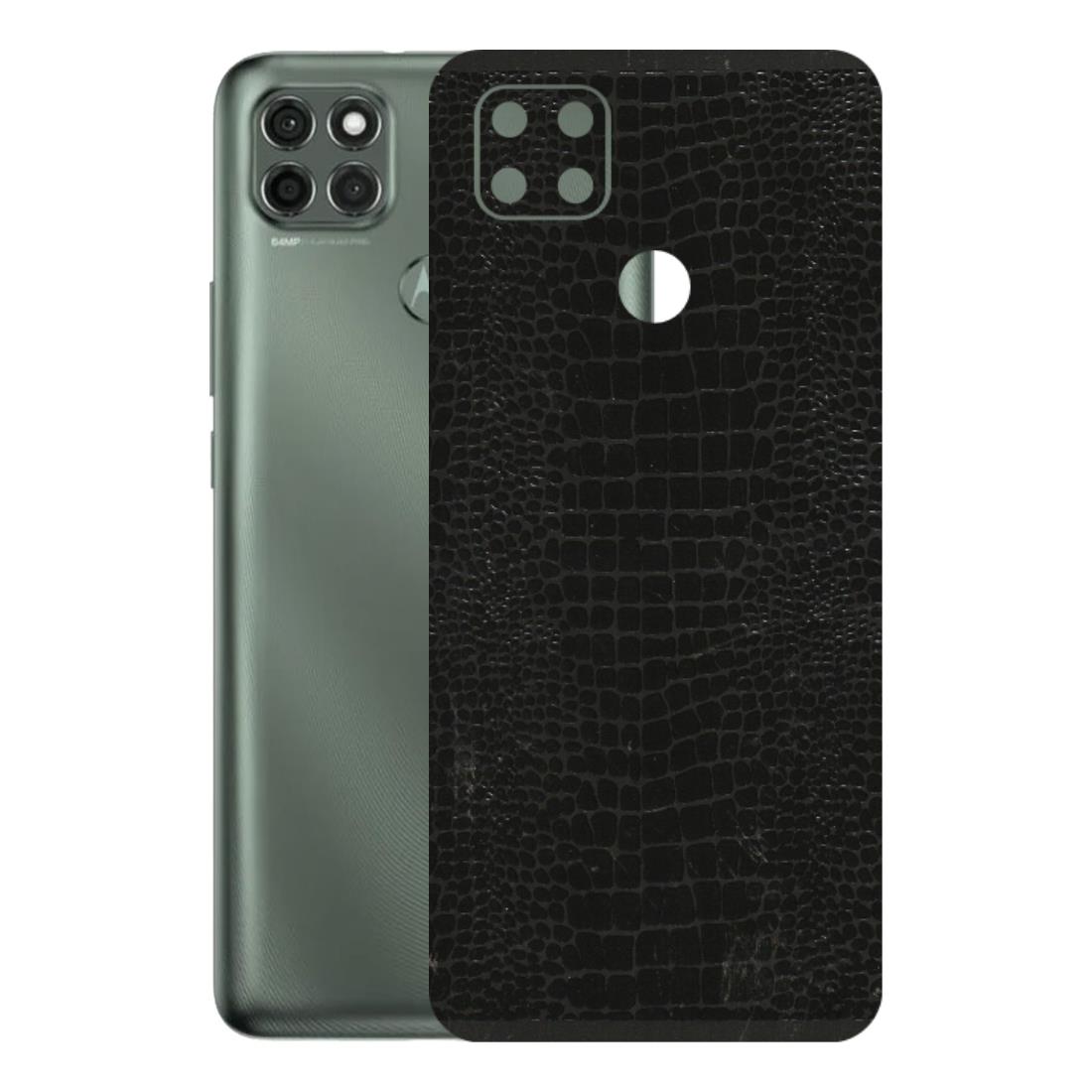 Motorola Phone Skins (All Models) - Snake Leather Black - 3D Embossed Finish (L-107) Motorola Moto G9 Power