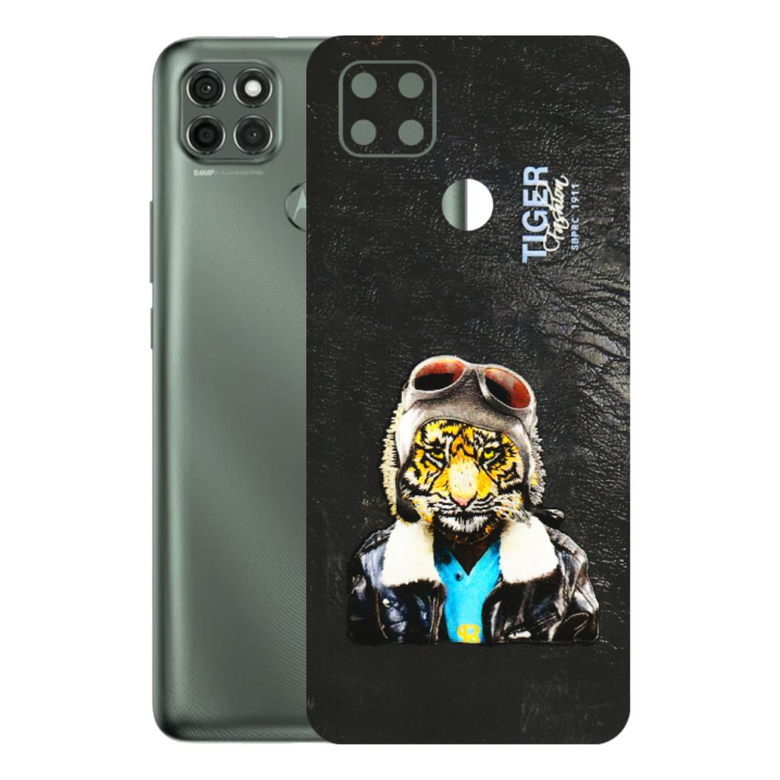 Motorola Phone Skins (All Models) - Rider Tiger - 3D Embossed Finish (L-113) Motorola Moto G9 Power