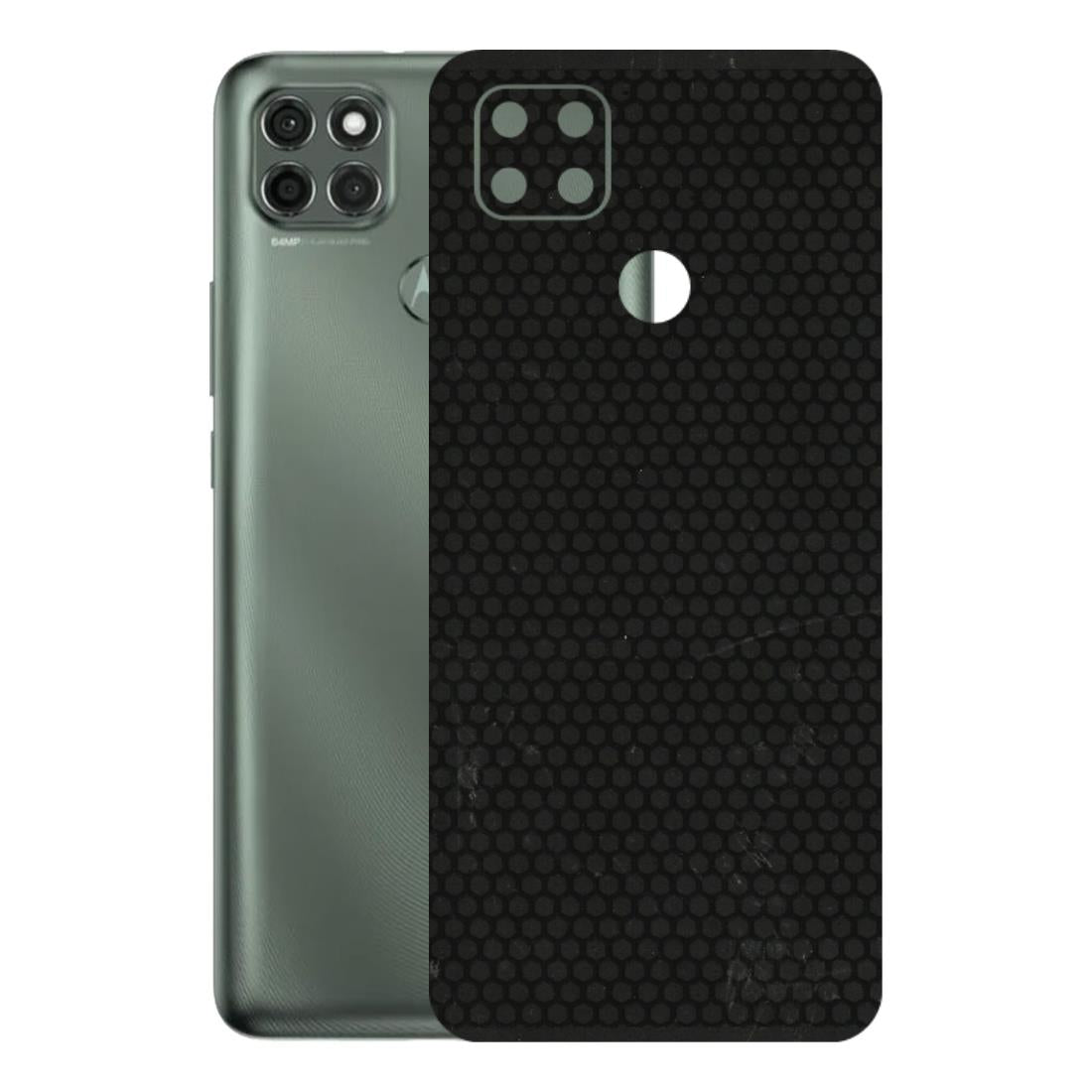 Motorola Phone Skins (All Models) - Black honeycomb - 3D Embossed Finish (L-114) Motorola Moto G9 Power