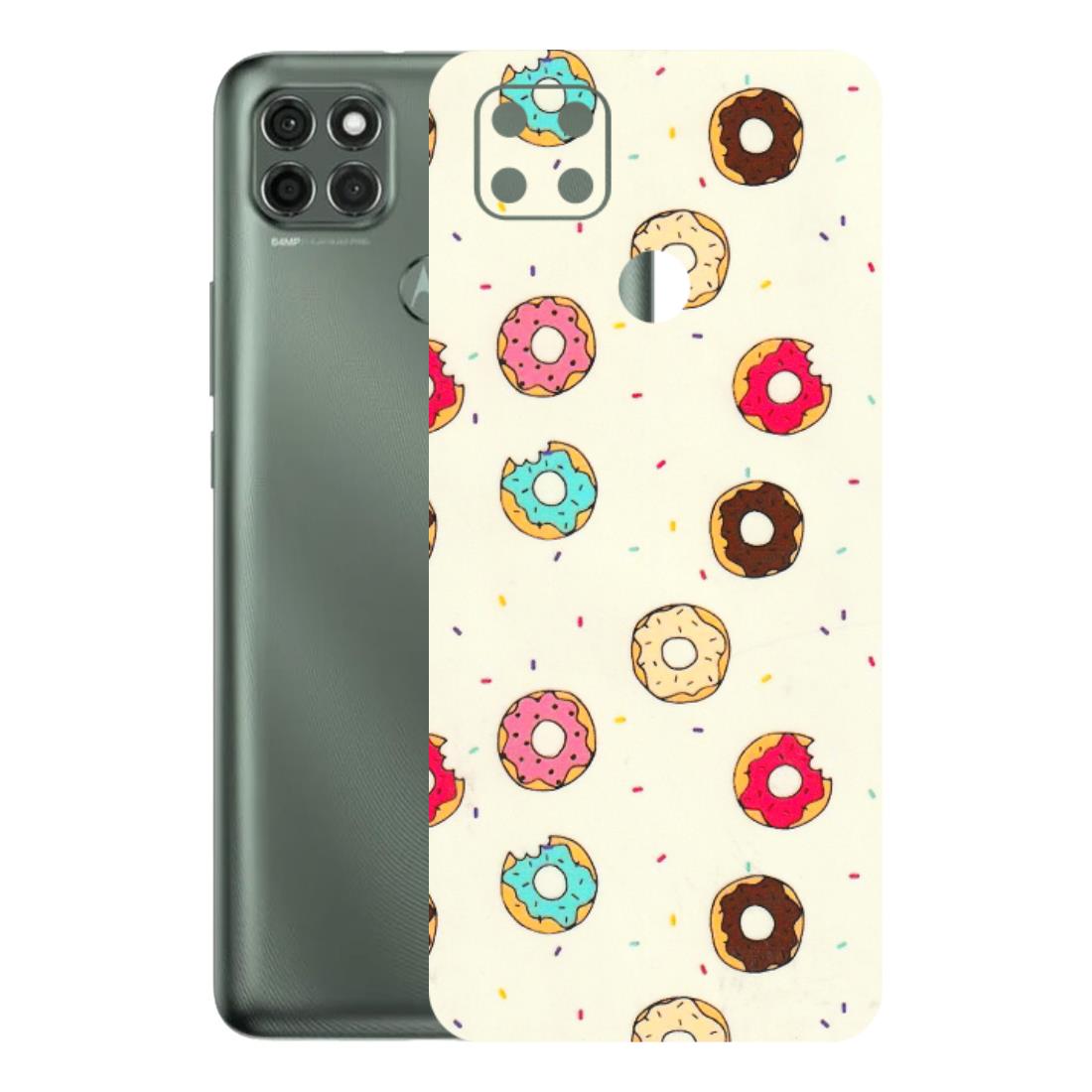 Motorola Phone Skins (All Models) - Mini Donuts Doodle Art - 3D Embossed Finish (L-122) Motorola Moto G9 Power