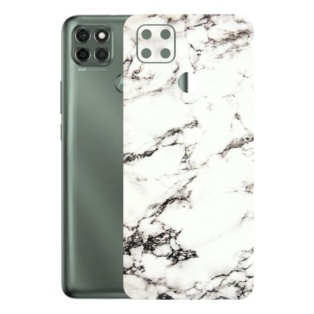 Motorola Phone Skins (All Models) - Black and White Marble Texture - 3D Embossed Finish (L-124) Motorola Moto G9 Power