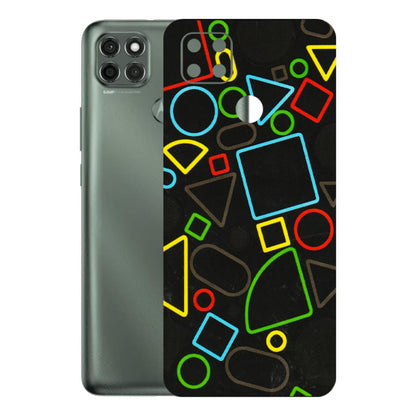 Motorola Phone Skins (All Models) - Black Shapes - 3D Embossed Finish (L-131) Motorola Moto G9 Power