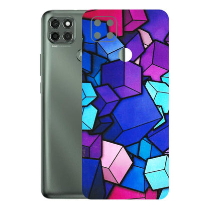 Motorola Phone Skins (All Models) - Cube Doodle - 3D Embossed Finish (L-141) Motorola Moto G9 Power