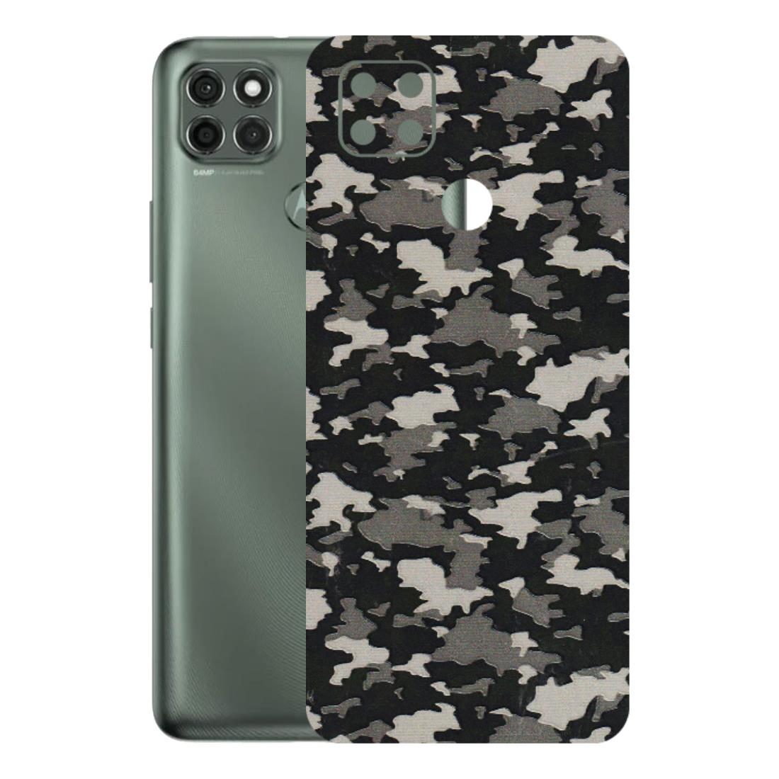 Motorola Phone Skins (All Models) - Black/Grey Camoflaunge - 3D Embossed Finish (L-142) Motorola Moto G9 Power