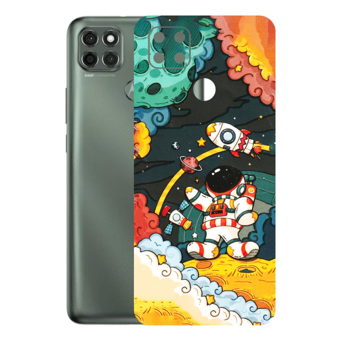 Motorola Phone Skins (All Models) - Astronauts & Spaceship - 3D Embossed Finish (L-145) Motorola Moto G9 Power