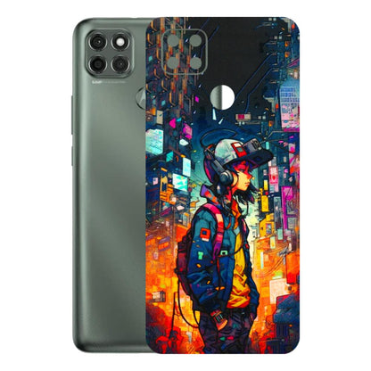 Motorola Phone Skins (All Models) - Street Anime Guy - 3D Embossed Finish (L-158) Motorola Moto G9 Power