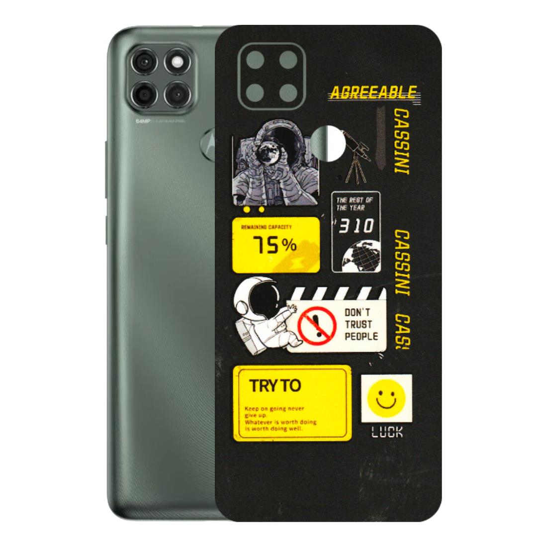 Motorola Phone Skins (All Models) - Black Cassini - 3D Embossed Finish (L-161) Motorola Moto G9 Power
