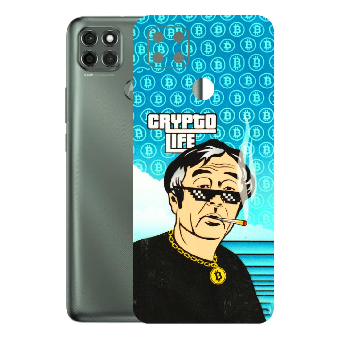 Motorola Phone Skins (All Models) - Crypto Thug Life - 3D Embossed Finish (L-179) Motorola Moto G9 Power