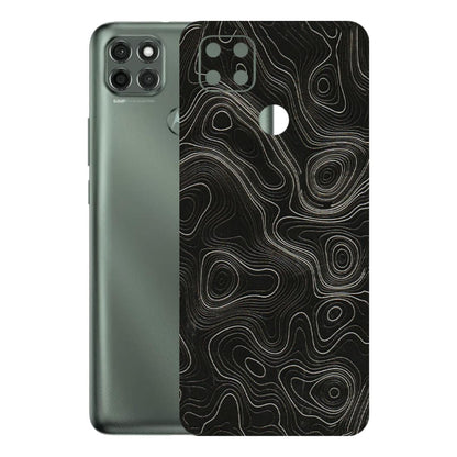 Motorola Phone Skins (All Models) - Black Swirl - 3D Embossed Finish (L-196) Motorola Moto G9 Power