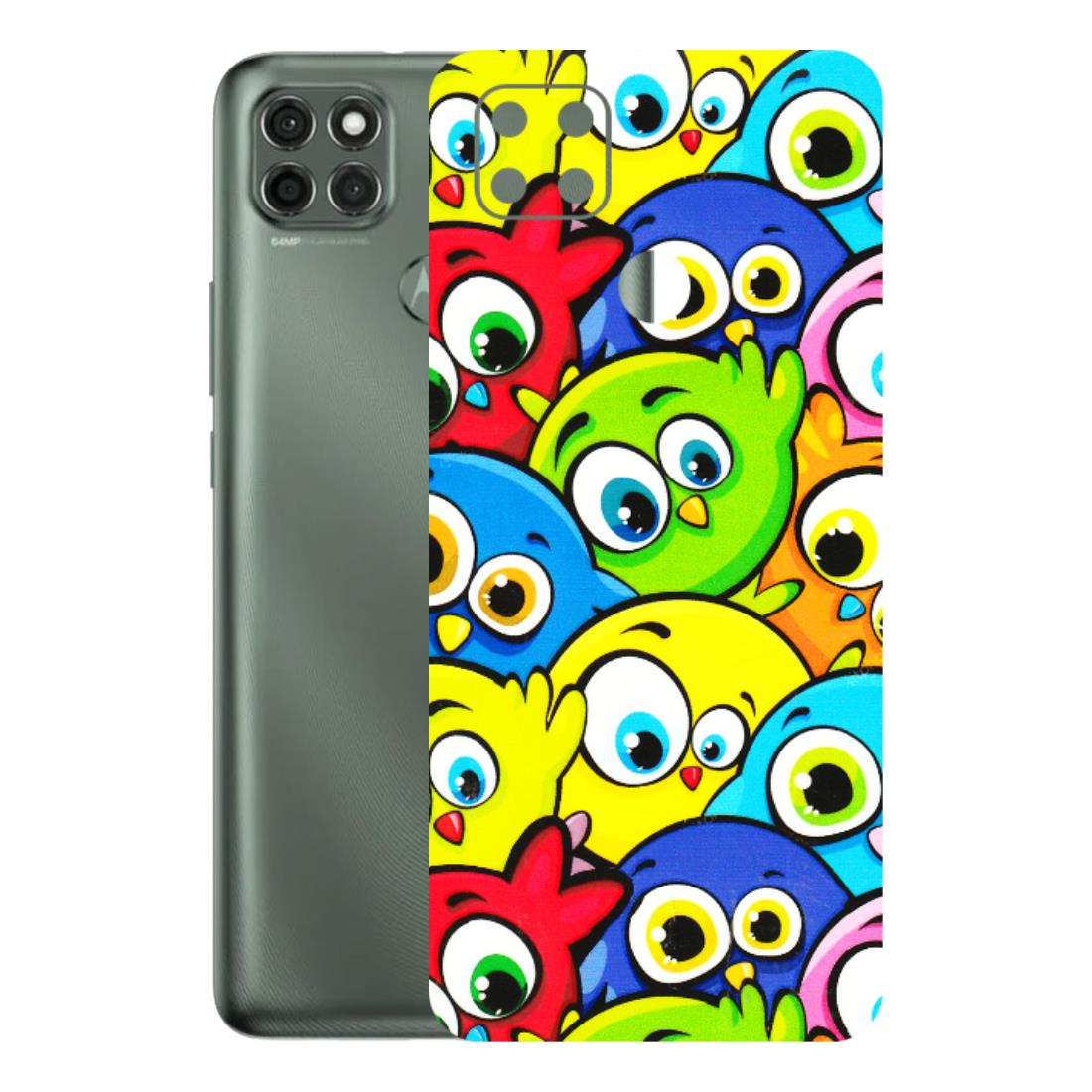 Motorola Phone Skins (All Models) - Cute Fluffy Birds - 3D Embossed Finish (L-213) Motorola Moto G9 Power