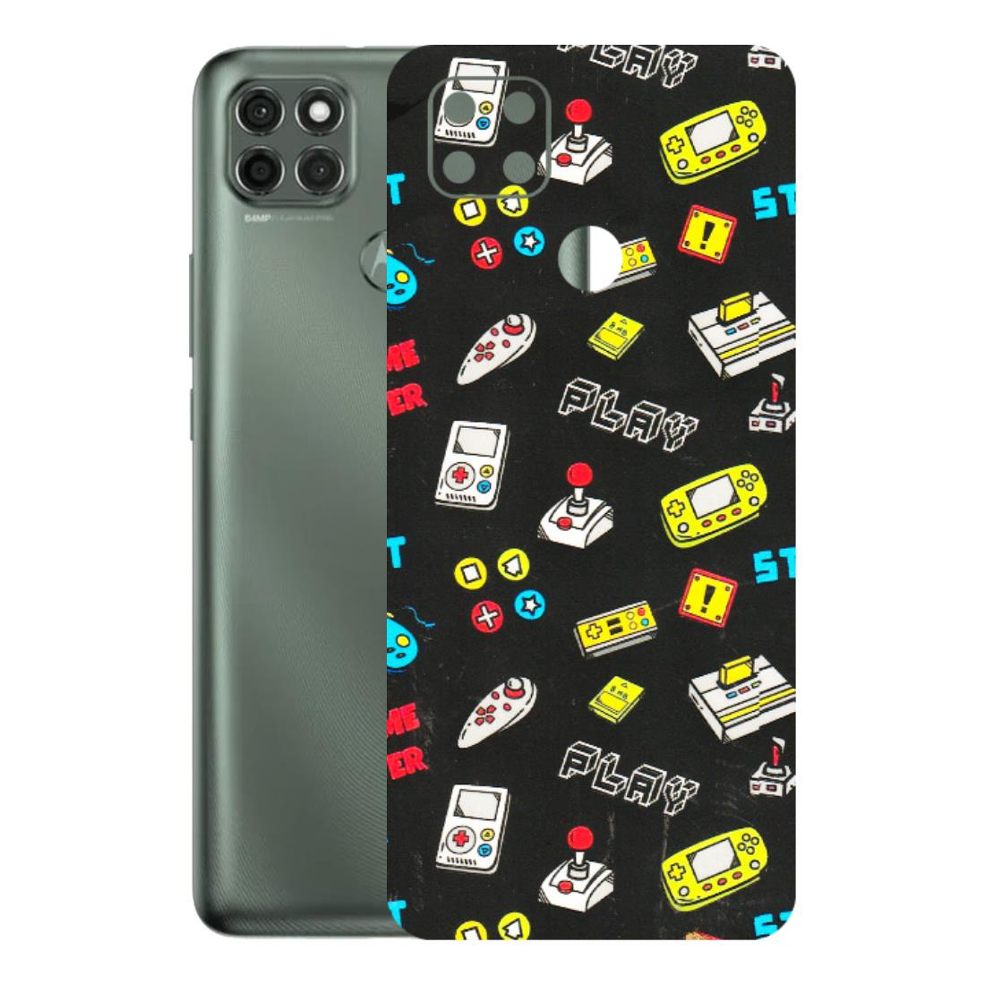 Motorola Phone Skins (All Models) - Gaming Doodles - 3D Embossed Finish (L-224) Motorola Moto G9 Power
