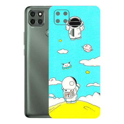Motorola Phone Skins (All Models) - Blue Skies Astro Float - 3D Embossed Finish (L-230) Motorola Moto G9 Power
