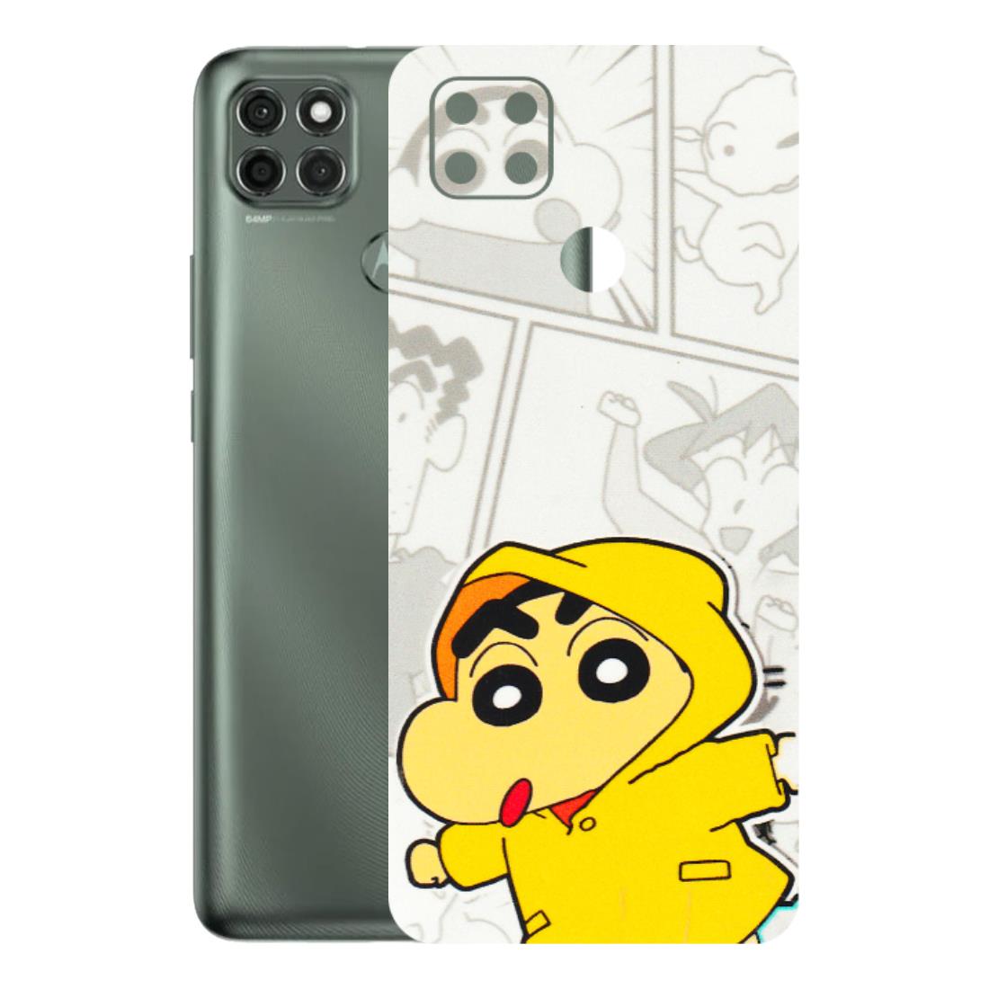 Motorola Phone Skins (All Models) - Yellow Shinchan Comic - 3D Embossed Finish (L-246) Motorola Moto G9 Power