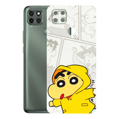 Motorola Phone Skins (All Models) - Yellow Shinchan Comic - 3D Embossed Finish (L-246) Motorola Moto G9 Power