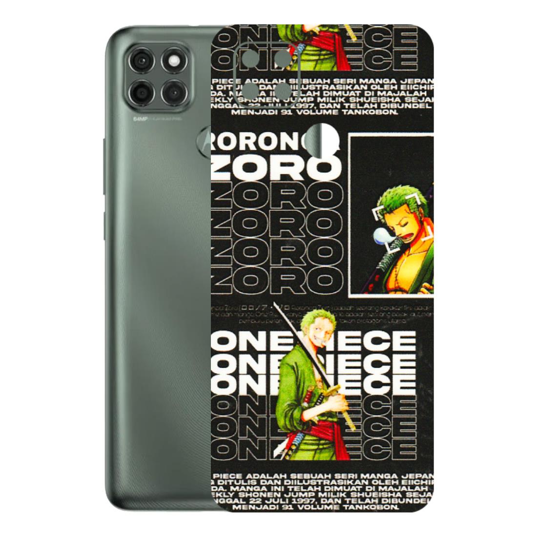 Motorola Phone Skins (All Models) - One Piece Zoro - 3D Embossed Finish (L-250) Motorola Moto G9 Power