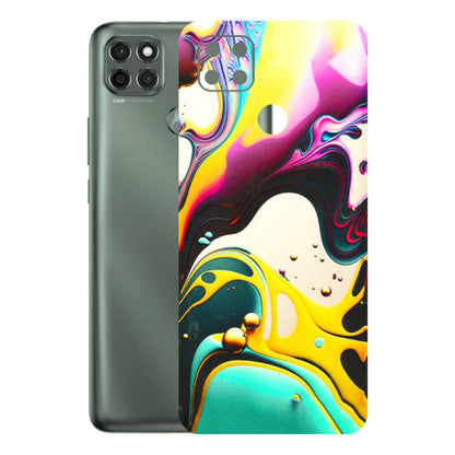 Motorola Phone Skins (All Models) - Multicolor Abstract pattern - 3D Embossed Finish (L-254) Motorola Moto G9 Power